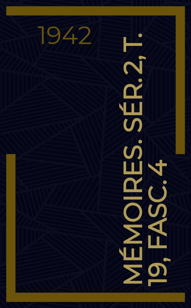 Mémoires. Sér. 2, t. 19, fasc. 4 : Séparation des isotopes de carbone