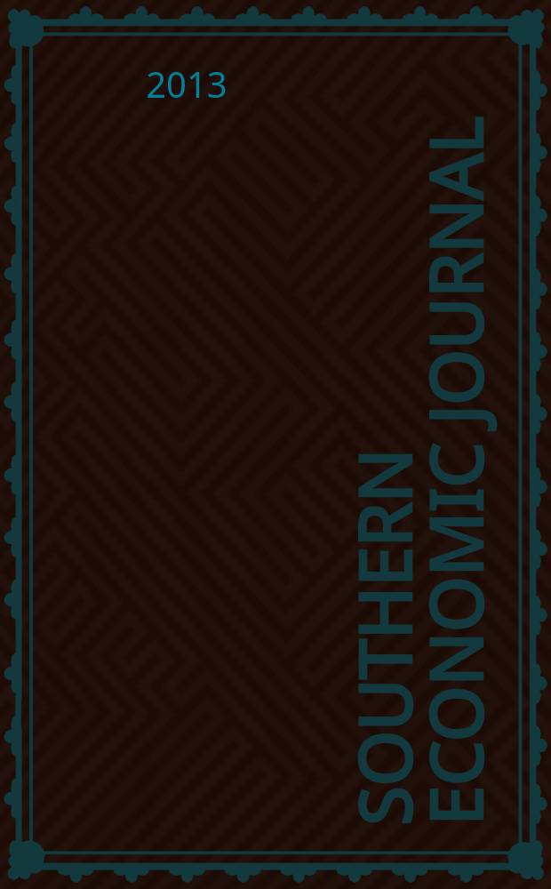 Southern economic journal : Joint publ. of the Southern econ. assoc. a. the Univ. of North Carolina at Chapel Hill. Vol. 79, № 3