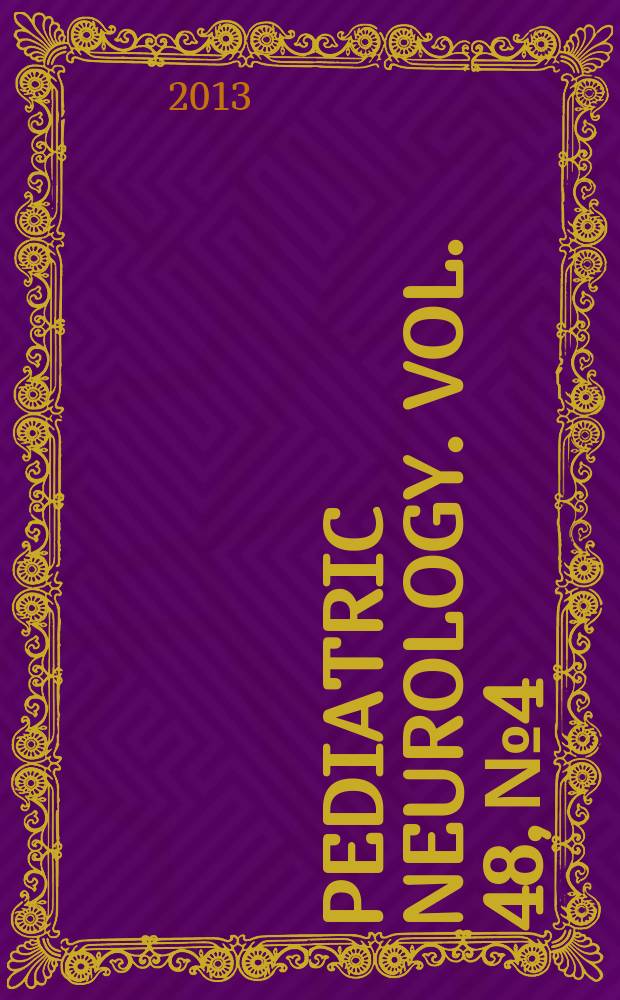 Pediatric neurology. Vol. 48, № 4