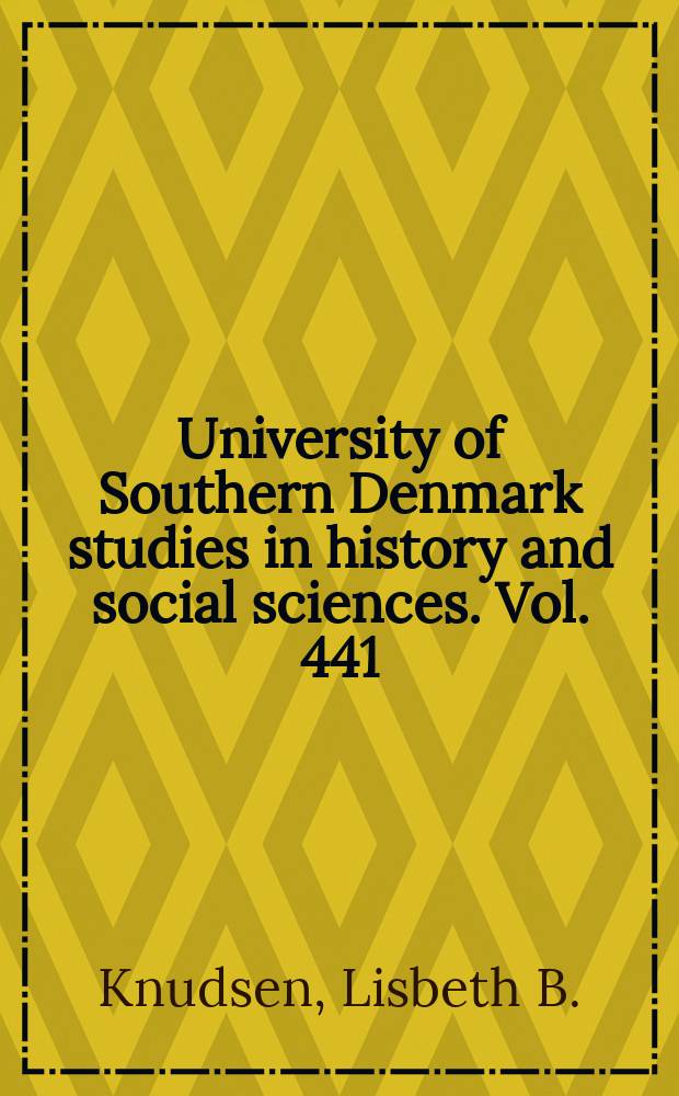 University of Southern Denmark studies in history and social sciences. Vol. 441 : Introduktion til demografisk metode