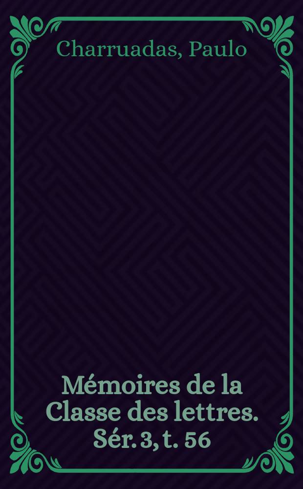 Mémoires de la Classe des lettres. Sér. 3, t. 56 : Croissance rurale et essor urbain à Bruxelles = Развитие сельских районов и развитие города Брюсселя: Динамика общества между городом и деревней (1000 - 1300)