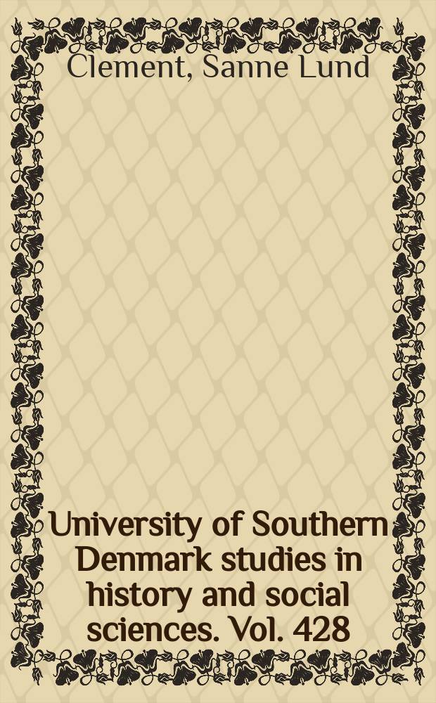 University of Southern Denmark studies in history and social sciences. Vol. 428 : Introduktion til praktisk statistik = Введение в статистический ряд практических методов в социальной и медицинской науках