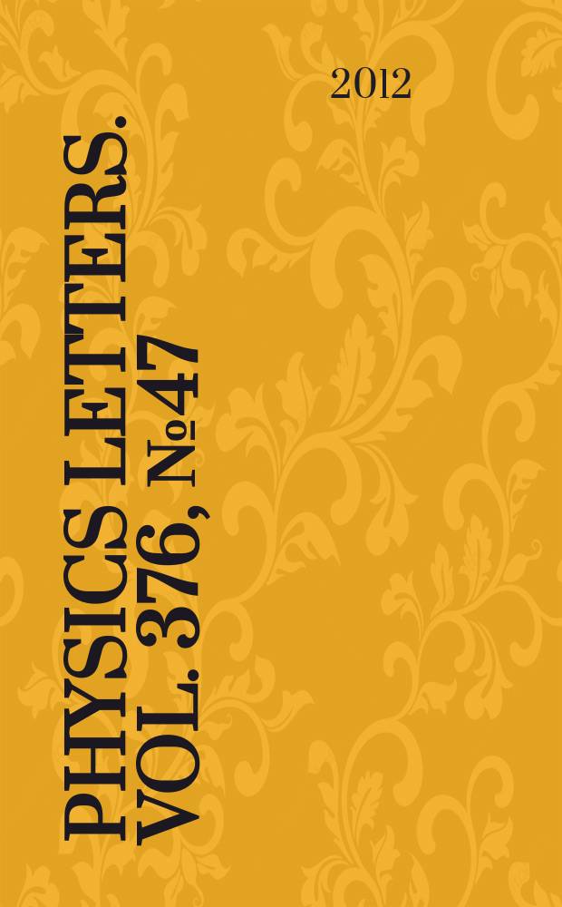 Physics letters. Vol. 376, № 47/48