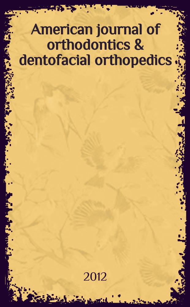 American journal of orthodontics & dentofacial orthopedics : AJO-DO official publication of the American association of orthodontists, its constituent societies, and the American board of orthodontics. Vol. 142, N 6