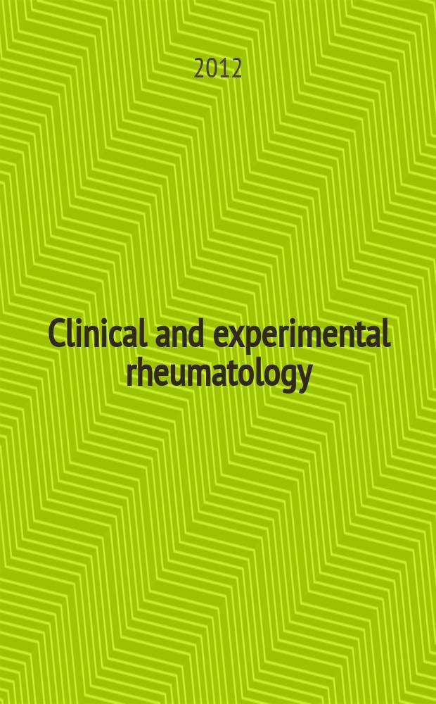 Clinical and experimental rheumatology : An Intern. j. of rheumatic a. connective tissue diseases. Vol. 30, № 5