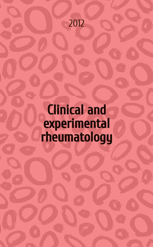 Clinical and experimental rheumatology : An Intern. j. of rheumatic a. connective tissue diseases. 2012 к vol. 30, № 3, suppl. 72 : Behçet's disease and other autoinflammatory conditions