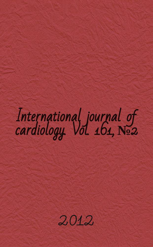 International journal of cardiology. Vol. 161, № 2