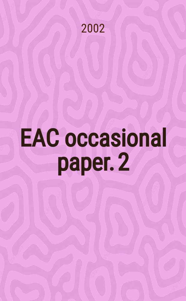 EAC occasional paper. 2 : Europe's cultural landscape