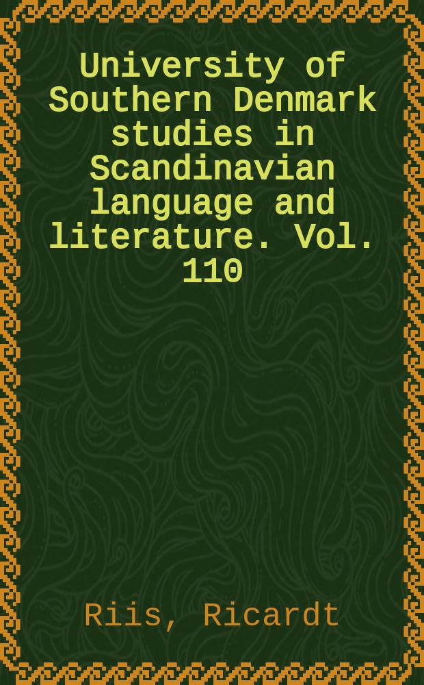 University of Southern Denmark studies in Scandinavian language and literature. Vol. 110 : Et spark til himlens dør = Язык стучит в дверь.теологический просмотр драмы "Слово" в "Историческом альманахе"