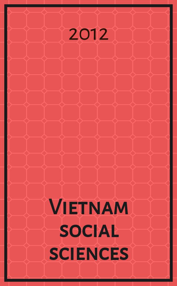 Vietnam social sciences : Bimonth. rev. 2012, № 2(148)