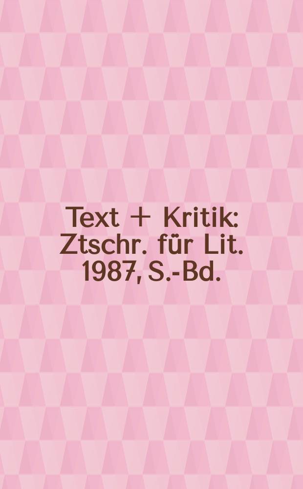 Text + Kritik : Ztschr. für Lit. 1987, S.-Bd. : Karl May = Карл Май