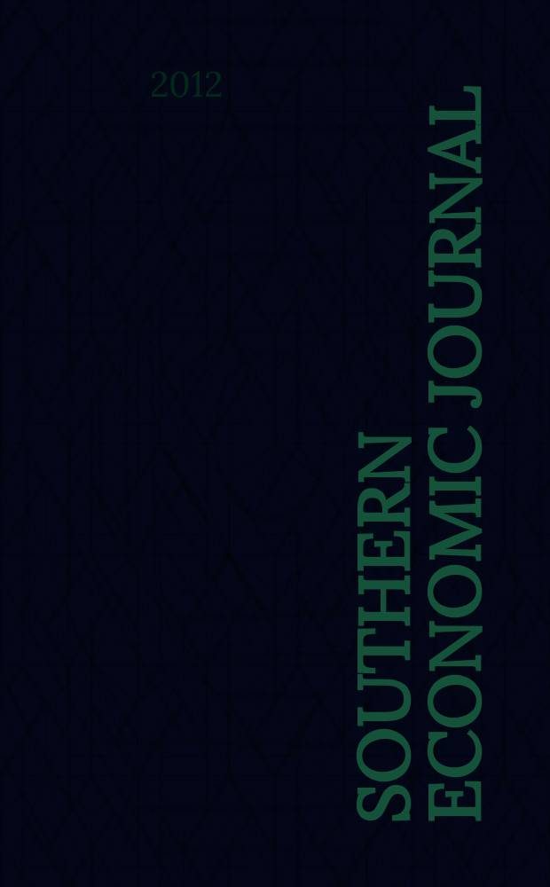 Southern economic journal : Joint publ. of the Southern econ. assoc. a. the Univ. of North Carolina at Chapel Hill. Vol. 79, № 2