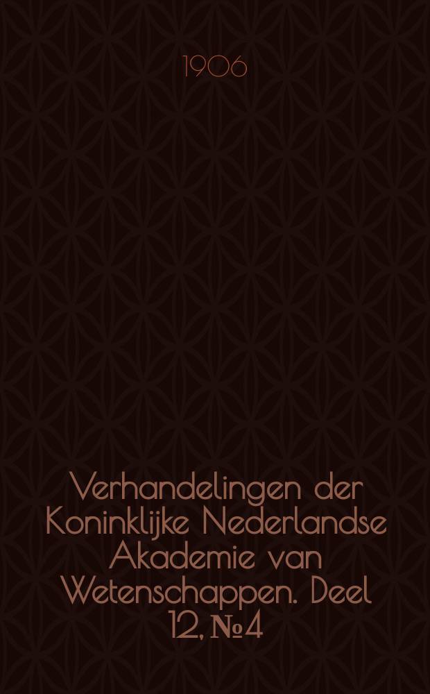 Verhandelingen der Koninklijke Nederlandse Akademie van Wetenschappen. Deel 12, № 4 : Die Gehirnfurchen der Javanen = Извилины головного мозга яванцев