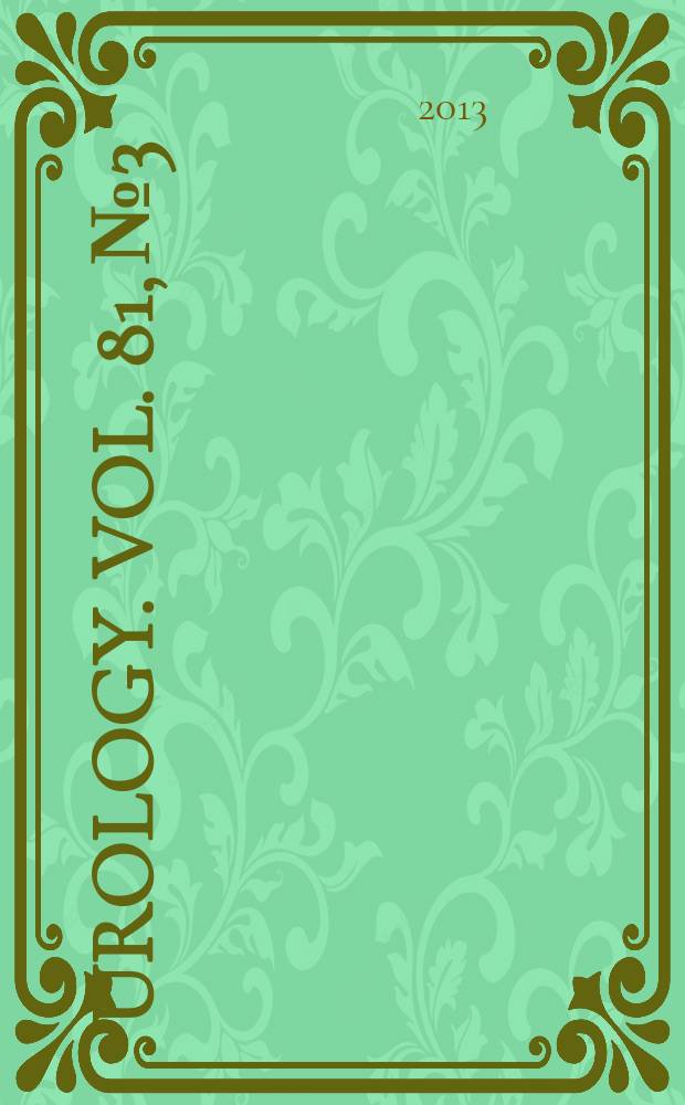 Urology. Vol. 81, № 3
