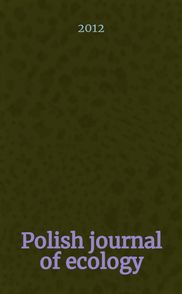 Polish journal of ecology : Form. Ekologia pol. Vol. 60, № 1