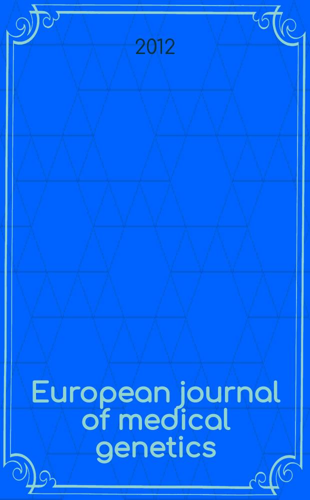 European journal of medical genetics : Form. known as Annales de génétique. Vol. 55, № 5 : Epilepsy and genetics = Эпилепсия и генетика.