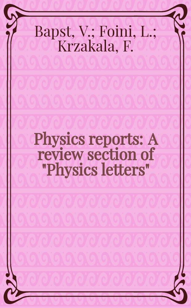 Physics reports : A review section of "Physics letters" (Sect. C). Vol. 523, № 3 : The quantum adiabatic algorithm applied to random optimization problems