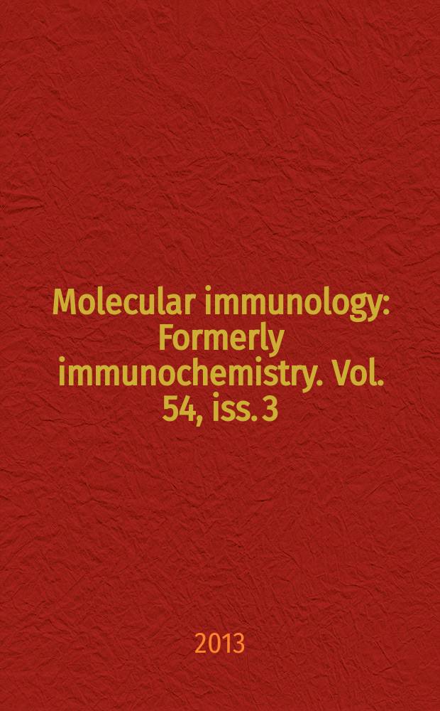 Molecular immunology : Formerly immunochemistry. Vol. 54, iss. 3/4