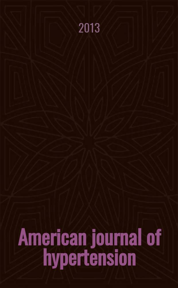 American journal of hypertension : J. of the Amer. soc. of hypertension. Vol. 26, № 1