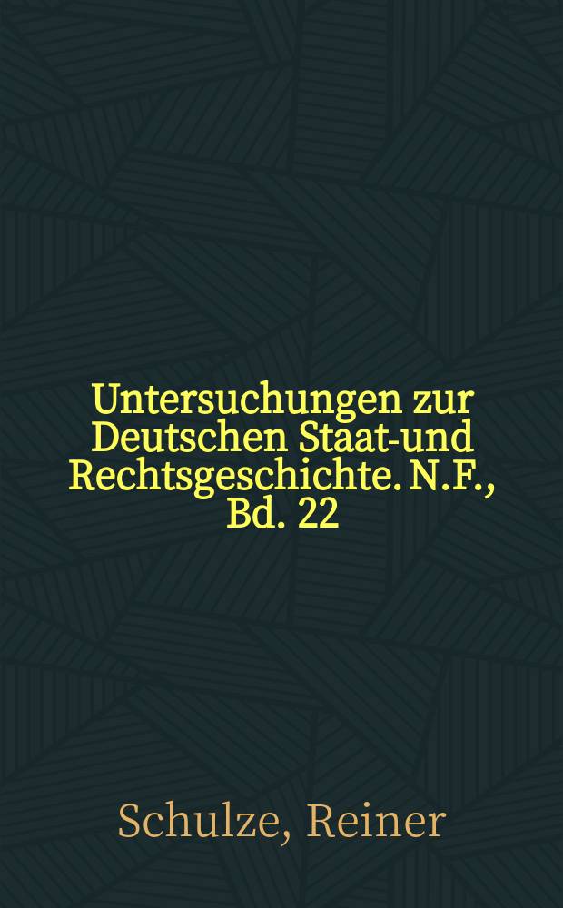 Untersuchungen zur Deutschen Staats- und Rechtsgeschichte. N.F. , Bd. 22 : Die Polizeigesetzgebung zur Wirtschafts- und Arbeitsordnung der Mark Brandenburg in der frühen Neuzeit = Экономическое законодательство и правила внутреннего распорядка провинции Бранденбурга в ранний современный период
