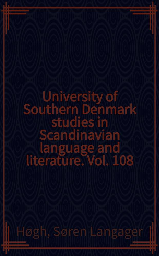 University of Southern Denmark studies in Scandinavian language and literature. Vol. 108 : Hybridernes paradis = Гибридный рай