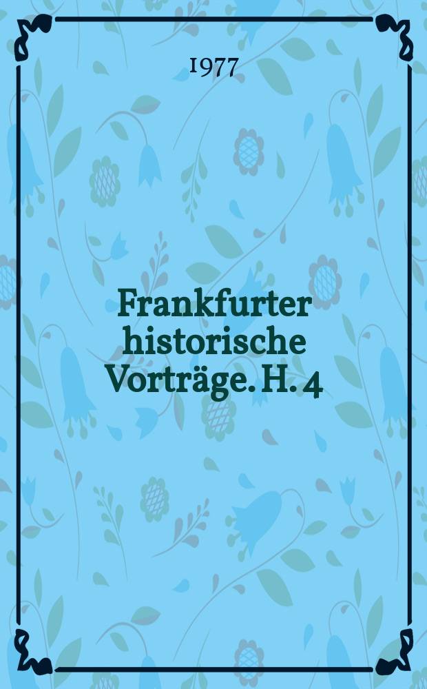 Frankfurter historische Vorträge. H. 4 : Das Deutsche Reich und die Sowjetunion im internationalen System 1918-1932 = Германский Рейх и Советский Союз в международной системе, 1918-1932