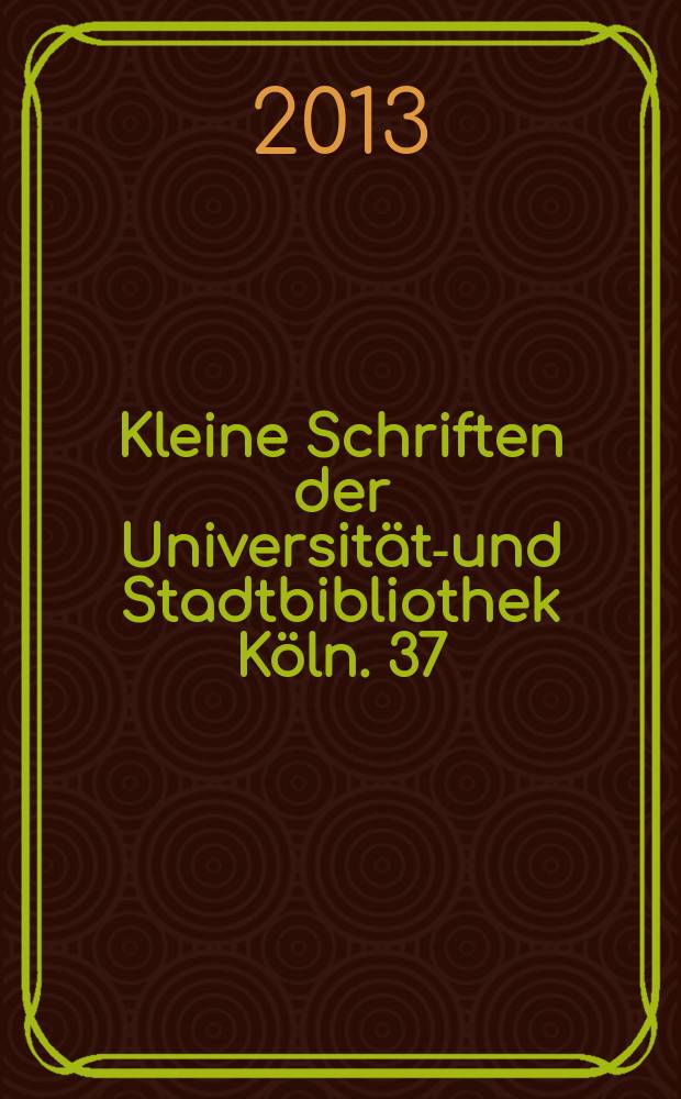 Kleine Schriften der Universitäts- und Stadtbibliothek Köln. 37 : Günther Pflug - ein Bibliothekar auf dem Weg ins Informationszeitalter = Гюнтер Пфлуг - библиотекарь на пути к информационной эпохе
