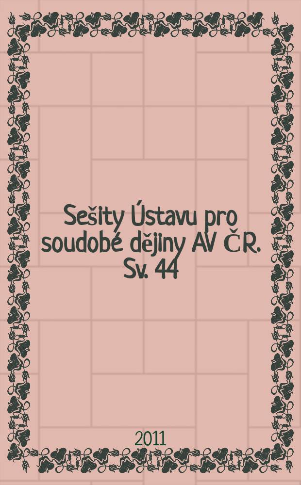 Sešity Ústavu pro soudobé dějiny AV ČR. Sv. 44 : Polské poučení z Pražského jara = Польские уроки Пражской весны. Три исследования по истории политической мысли, 1968-1981.