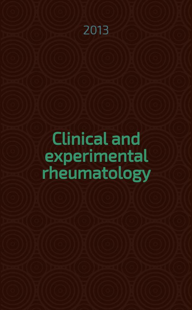 Clinical and experimental rheumatology : An Intern. j. of rheumatic a. connective tissue diseases. Vol. 31, № 3