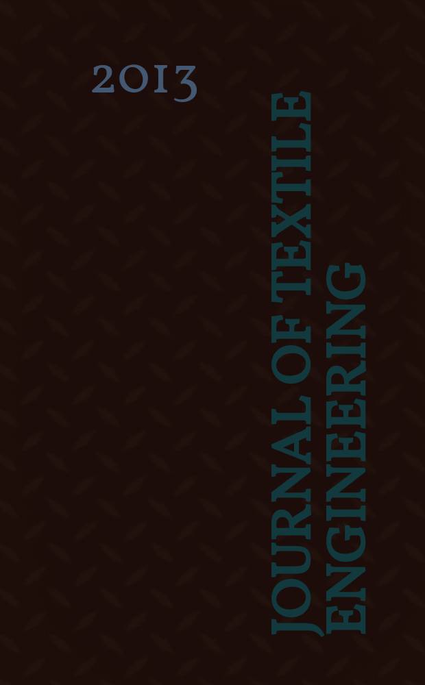Journal of textile engineering : Retitled from "J. of the Textile machinery soc. of Japan". Vol. 59, № 3