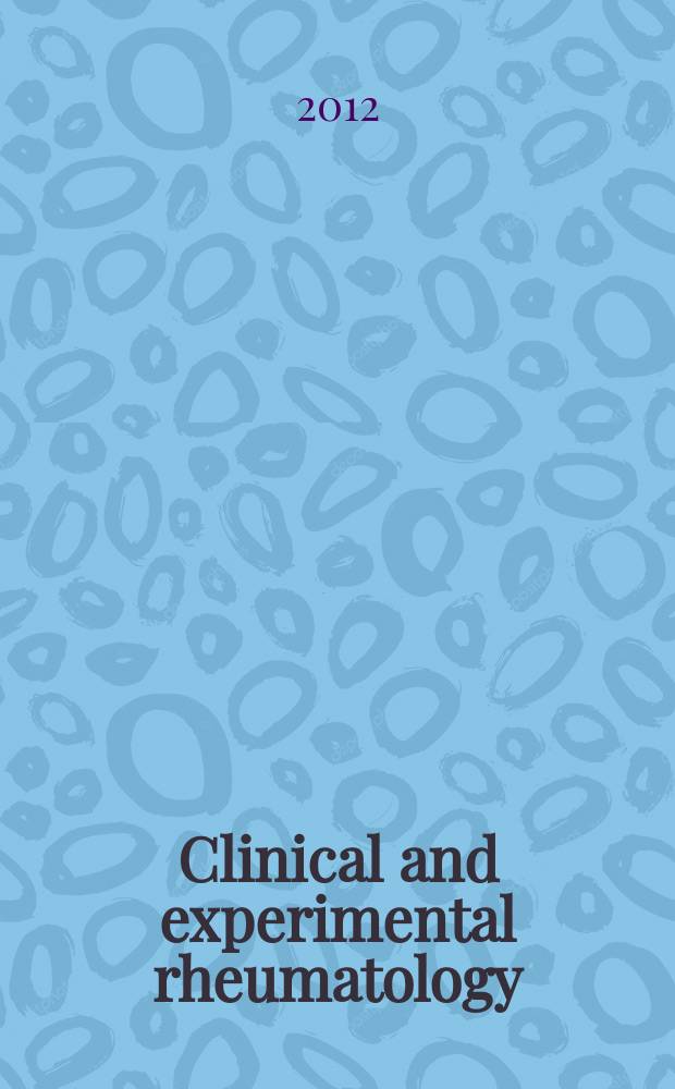 Clinical and experimental rheumatology : An Intern. j. of rheumatic a. connective tissue diseases. 2012 к vol. 30, № 6, suppl. 74