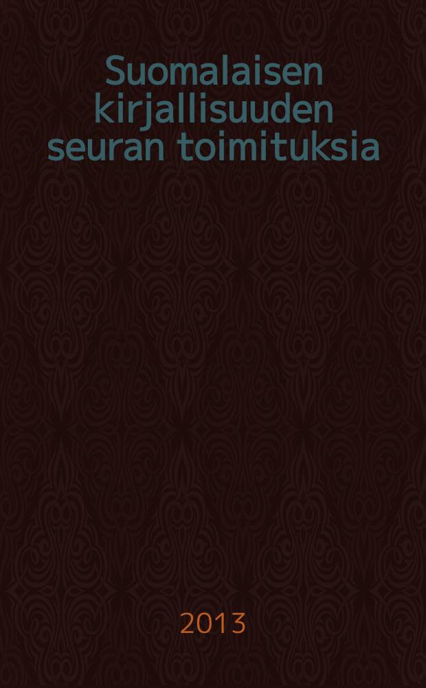 Suomalaisen kirjallisuuden seuran toimituksia : Puheen illuusio suomenkielisessä kaunokirjallisuudessa = Иллюзия разговора в художественной литературе на финском языке
