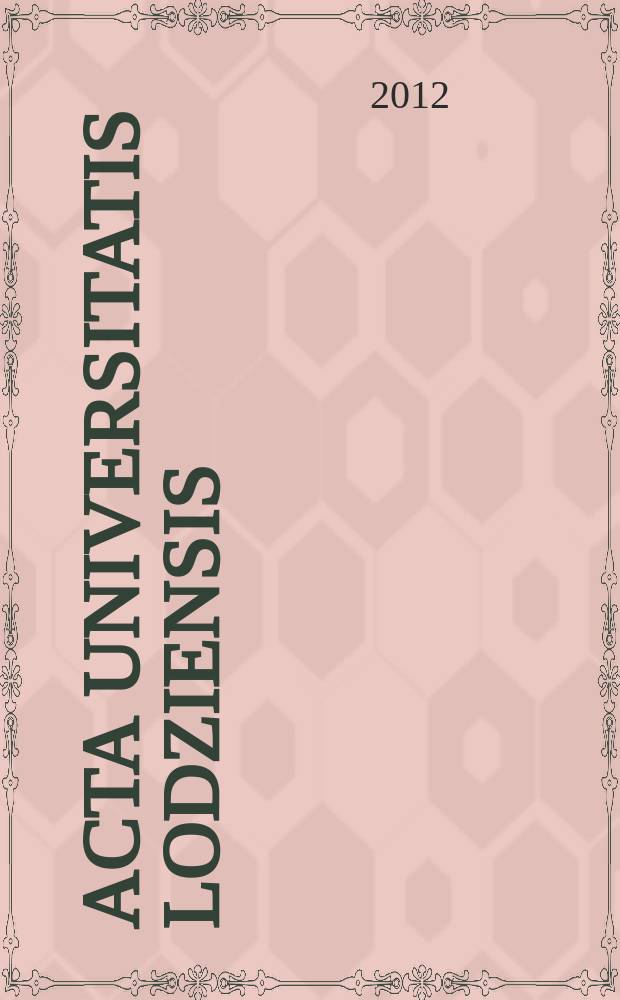 Acta Universitatis Lodziensis : Prawne i organizacyjne aspekty funkcjonowania administracji publicznej = Правовые и организационные аспекты функционирования государственного управления