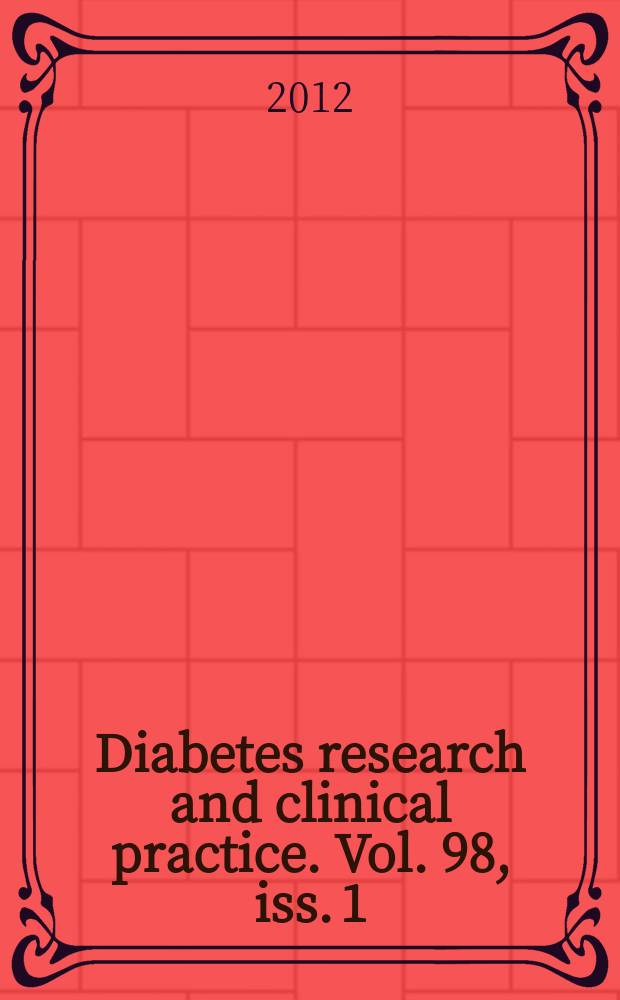Diabetes research and clinical practice. Vol. 98, iss. 1