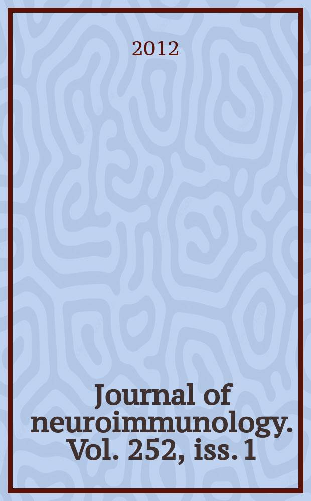 Journal of neuroimmunology. Vol. 252, iss. 1/2