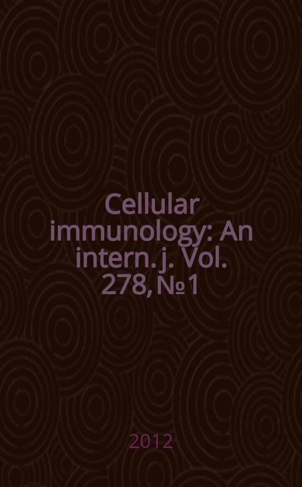 Cellular immunology : An intern. j. Vol. 278, № 1/2