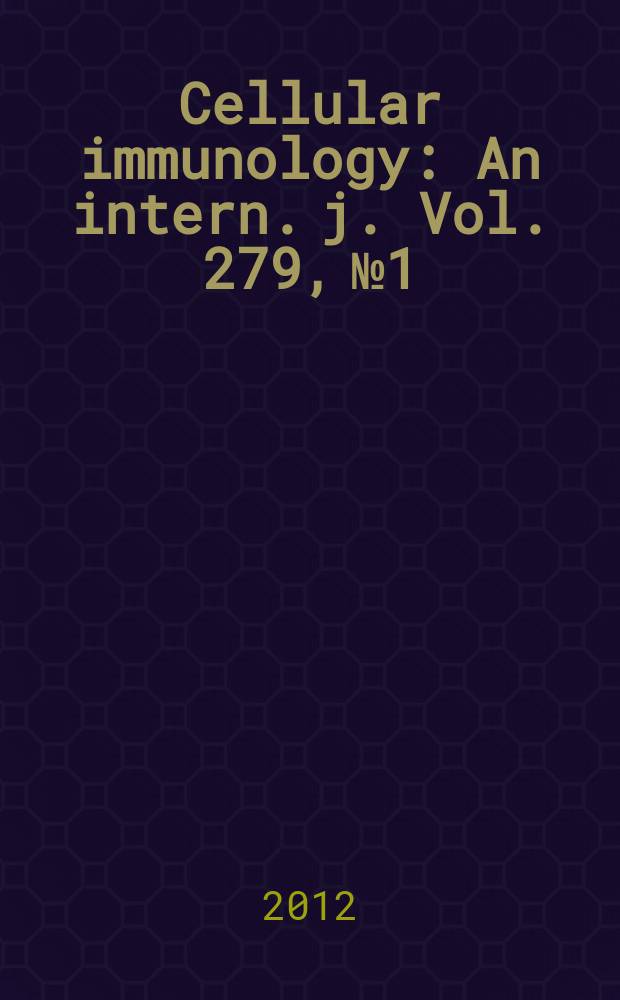 Cellular immunology : An intern. j. Vol. 279, № 1