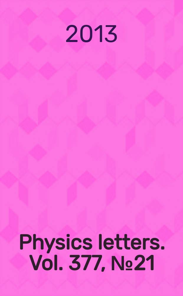 Physics letters. Vol. 377, № 21/22