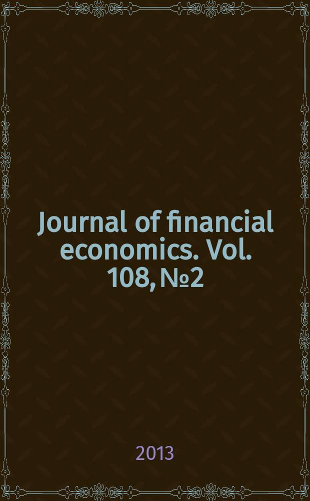 Journal of financial economics. Vol. 108, № 2
