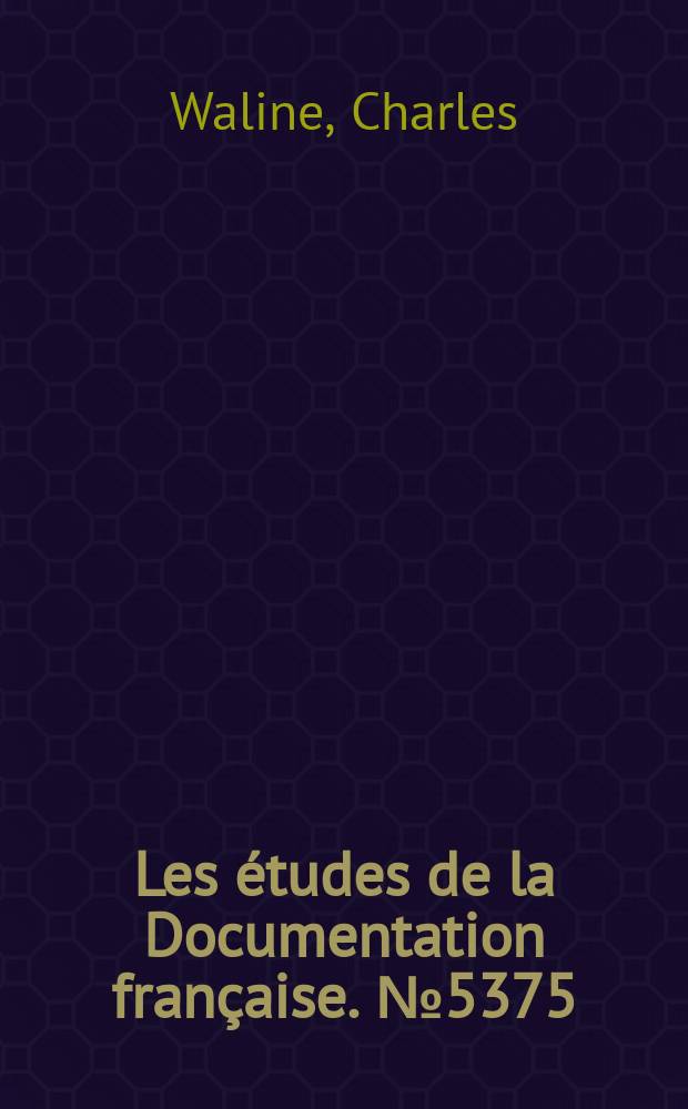Les études de la Documentation française. № 5375/76 : Les institutions de la France en questions = Административные институты Франции в вопросах и ответах
