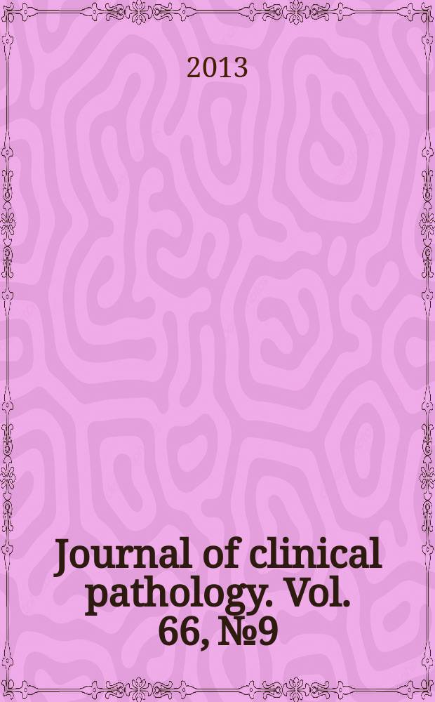 Journal of clinical pathology. Vol. 66, № 9