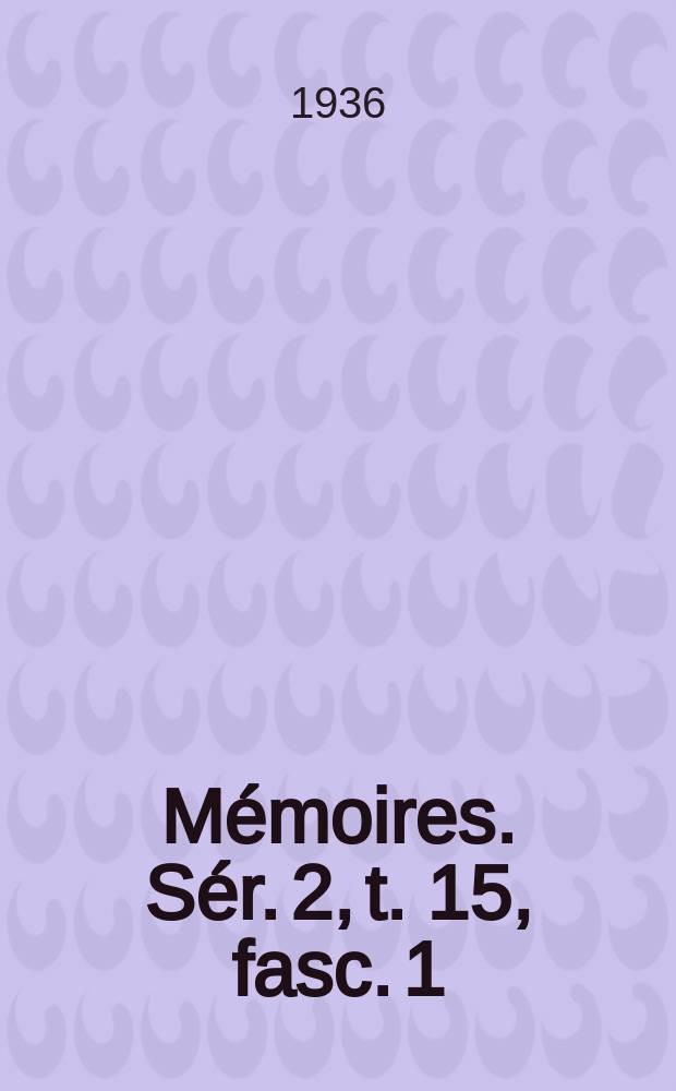 Mémoires. Sér. 2, t. 15, fasc. 1 : Intersexualité, unisexualité chez quelques phanérogames = Тенденции к бесплодию ,исчезновение видов растений,появление новых видов
