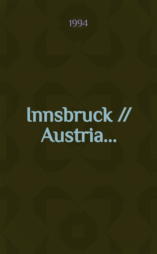 Innsbruck // Austria. . : Mapa samochodowa