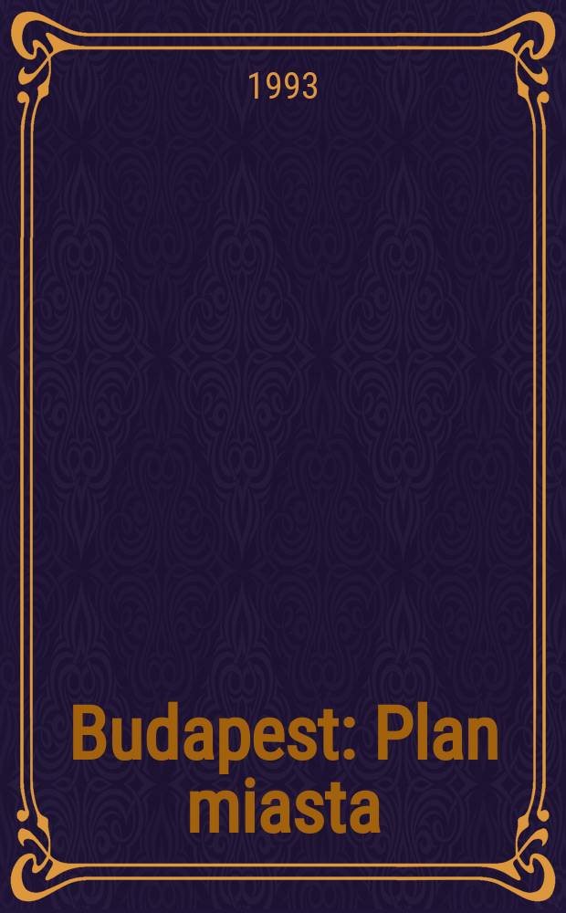 Budapest : Plan miasta