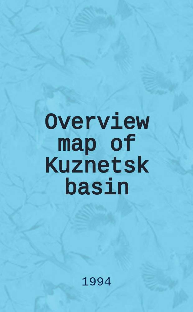 Overview map of Kuznetsk basin