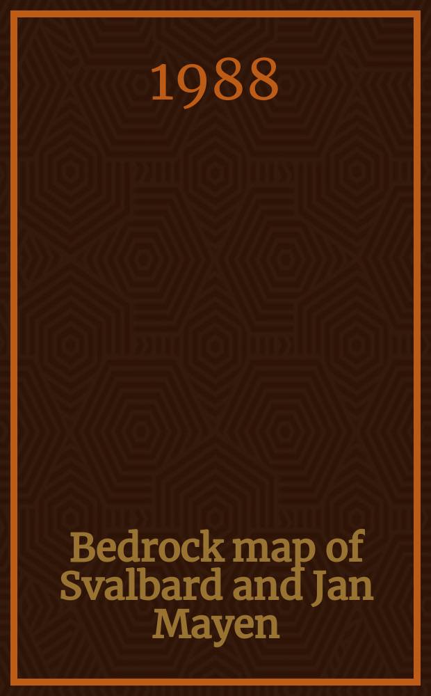 Bedrock map of Svalbard and Jan Mayen : Geological map