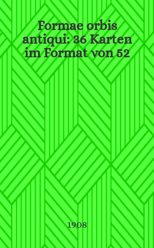 Formae orbis antiqui : 36 Karten im Format von 52:64cm mit kritischem Text und Quellenangabe zu jeder Karte. No. XVI : Graecia cum Macedonia et Epiro