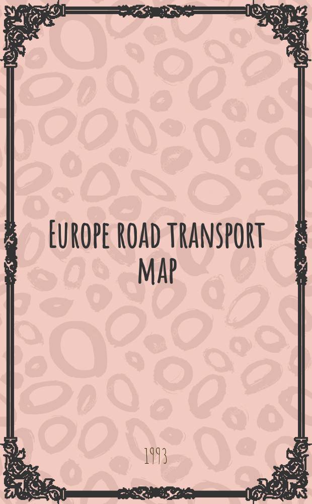 Europe road transport map