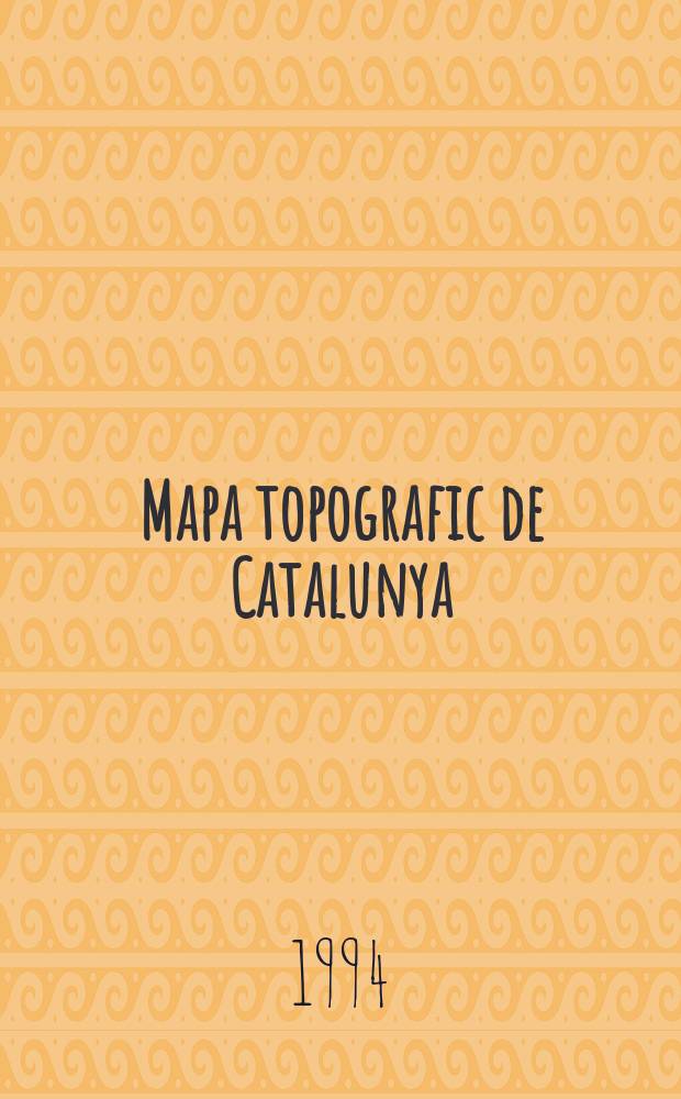 Mapa topografic de Catalunya