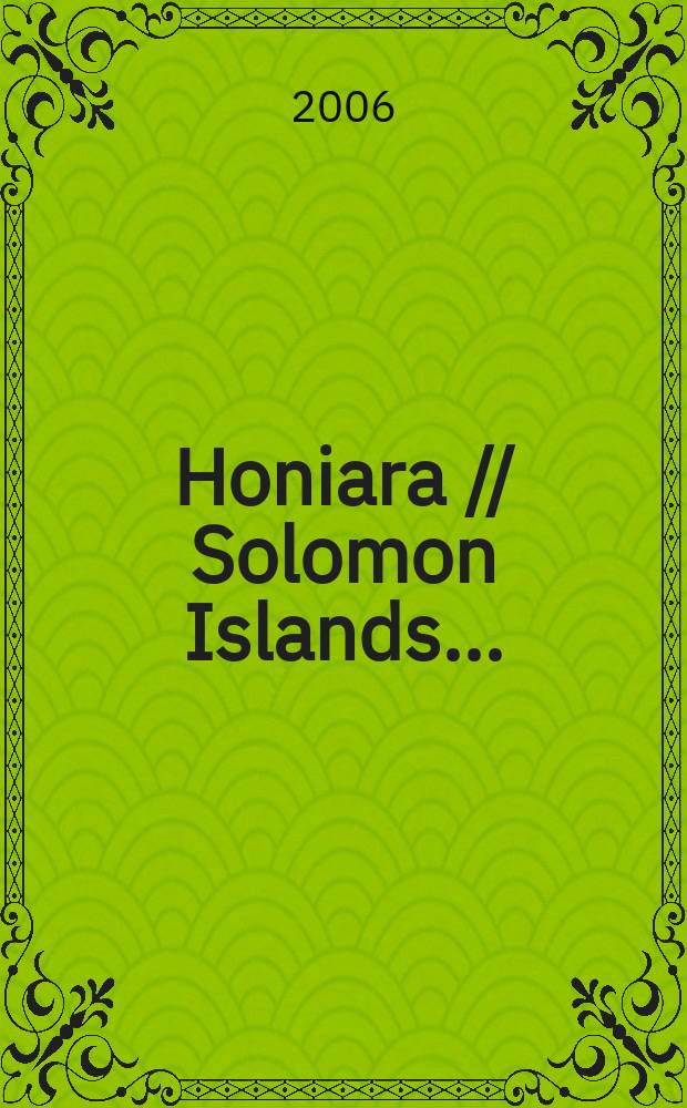 Honiara // Solomon Islands. .